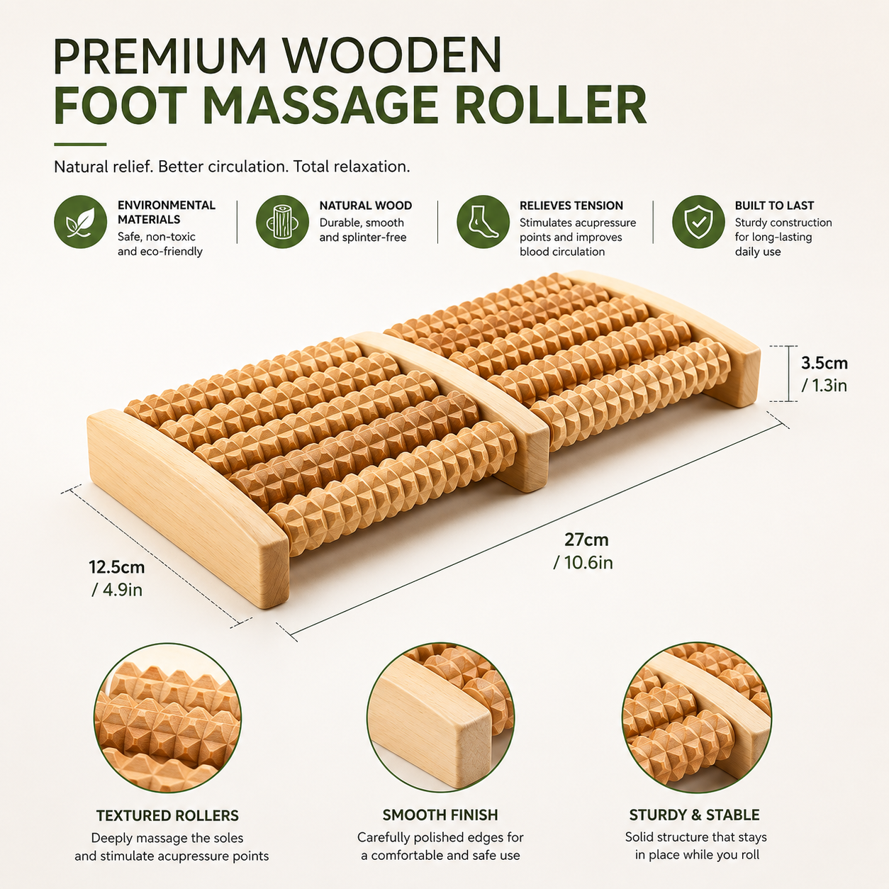 ReviveWood™ Foot Massage Roller