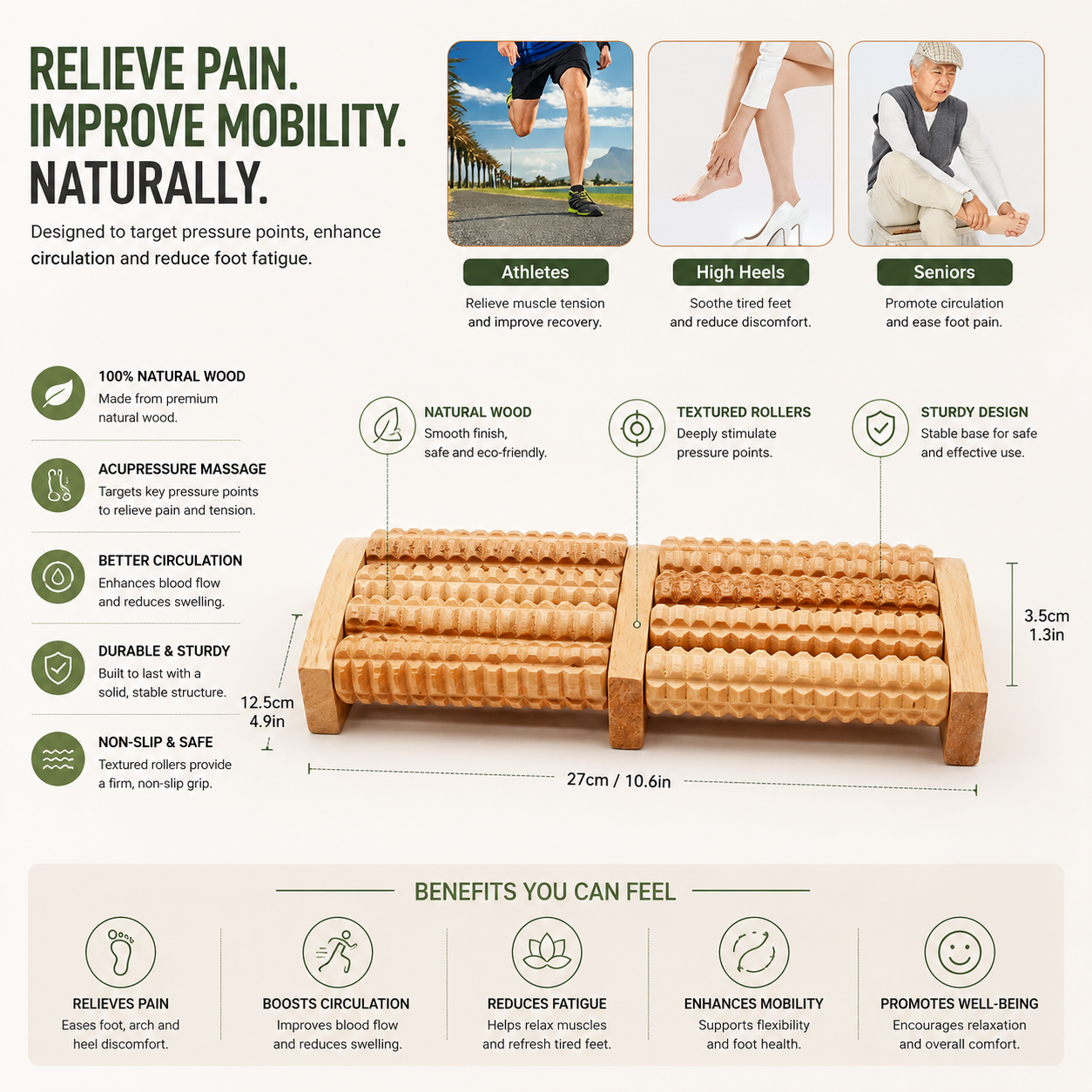 ReviveWood™ Foot Massage Roller